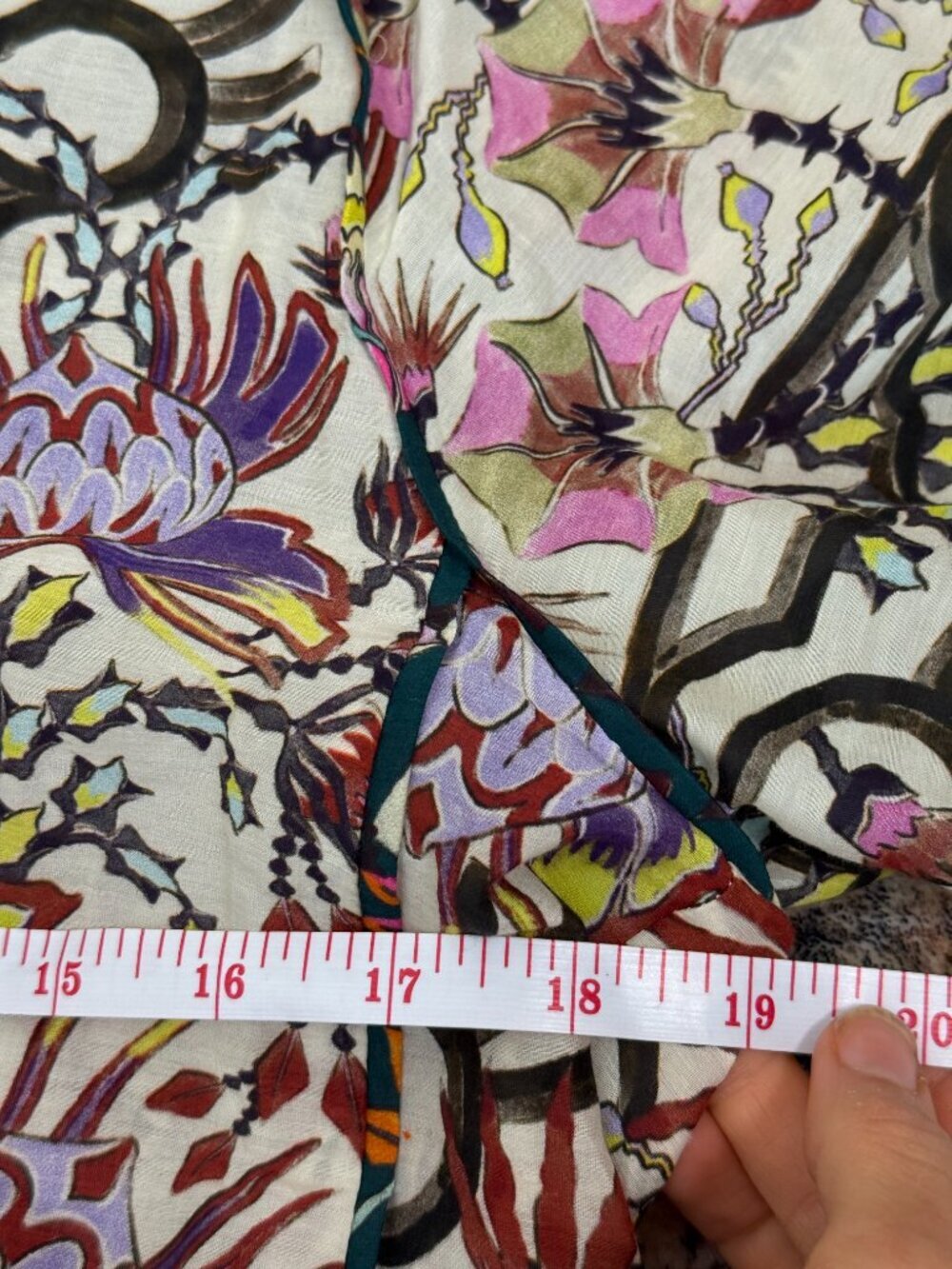 Maria Cher Cotton Silk Voile Floral Peasant Blouse XS Boho Luxe - Picture 9 of 10